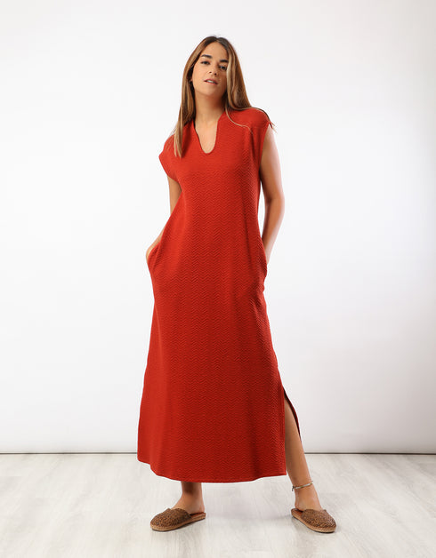 Long quilted dress